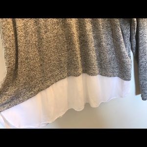 Forever 21 Tops - Grey and White Blouse w Collar Built in Forever 21 Tops - Grey and White Blouse w Collar Built in